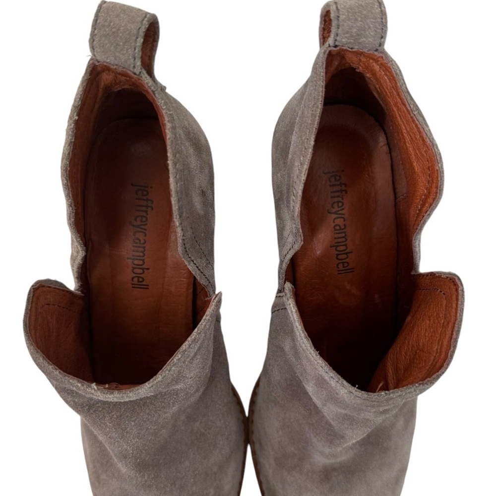 Jeffrey Campbell Rosalee Western Ankle Boot Taupe Suede Women's Size 6.5 - Picture 7 of 11